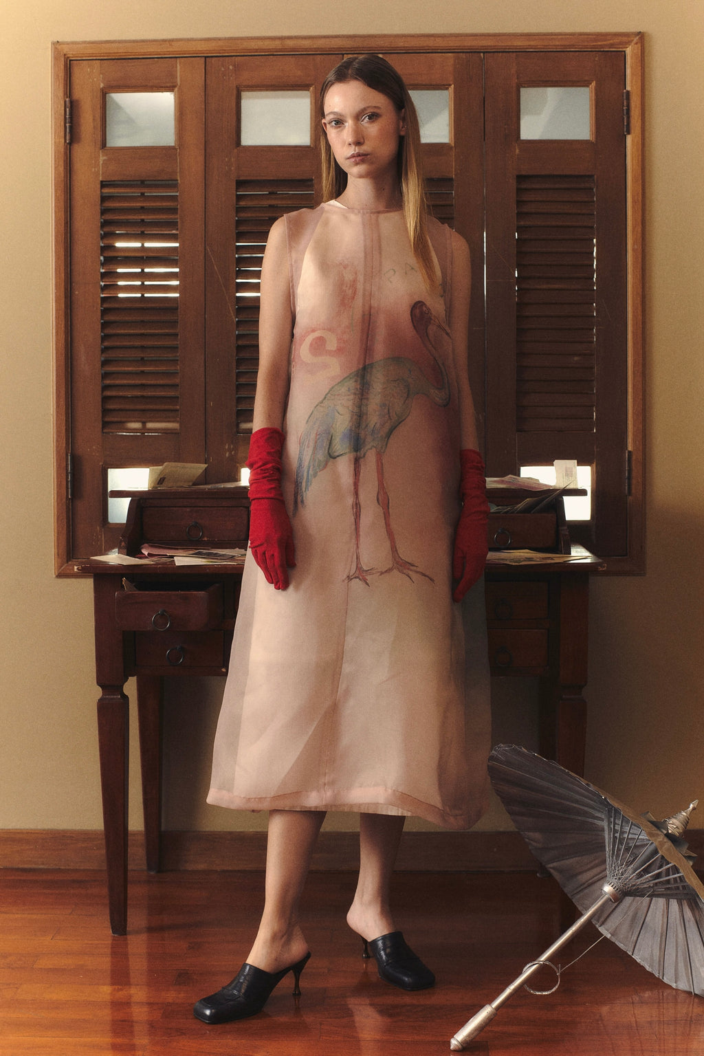 Pink Flamingo Stamp Dress