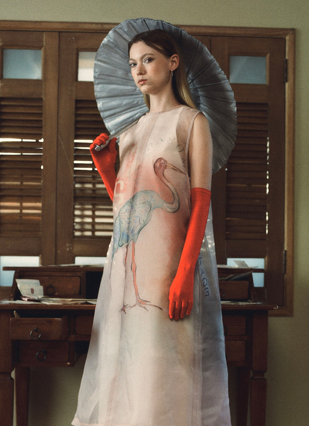 Pink Flamingo Stamp Dress