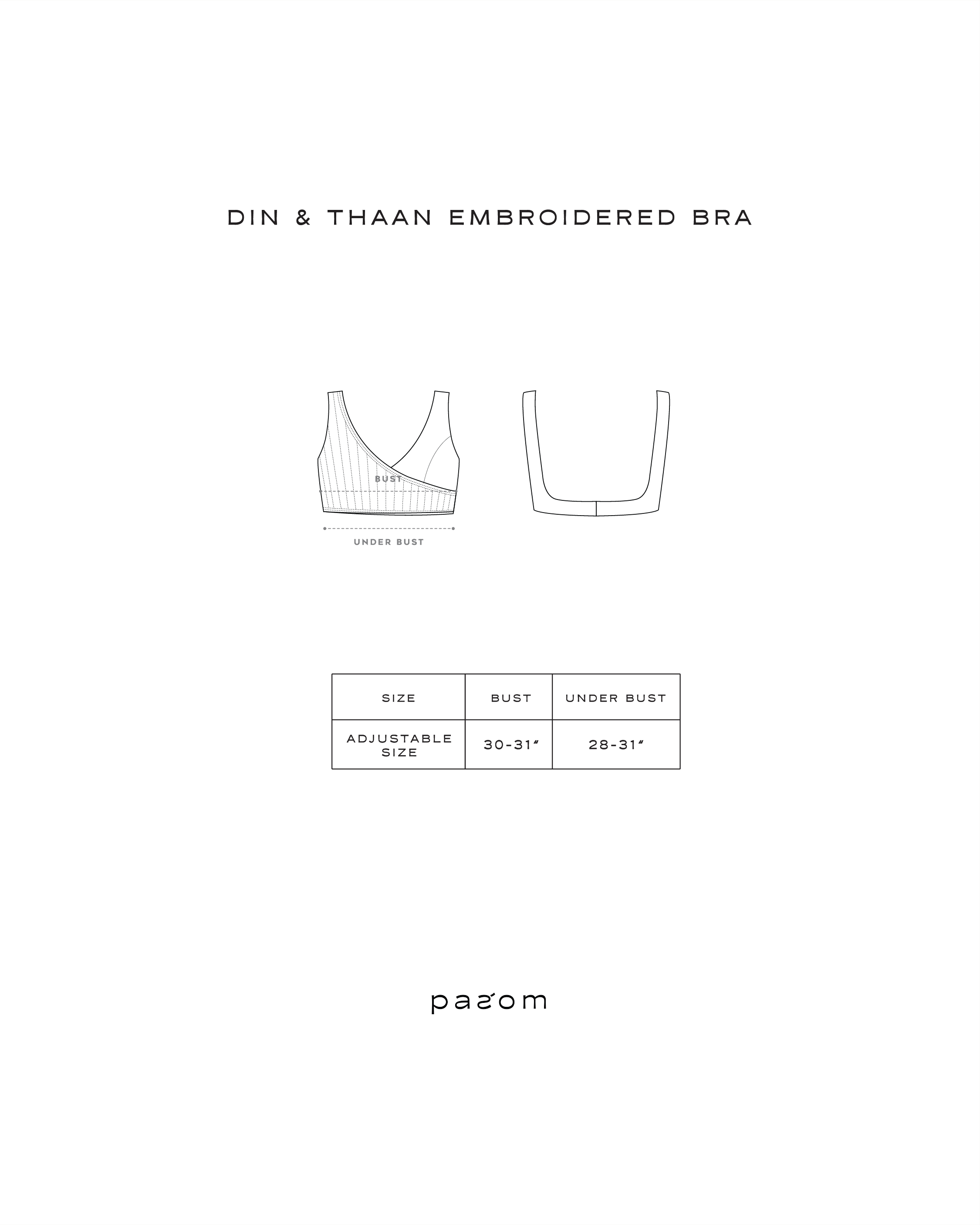 Din Embroidered Bra